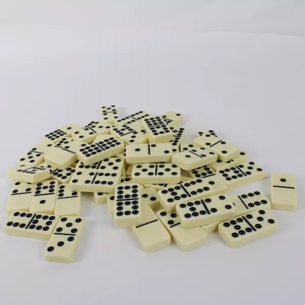 Vintage Cardinal 55-Piece Double Nine Dominoes Set Red Vinyl Case