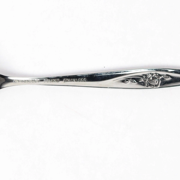 Lot Of 5 Oneida Silver Lasting Rose (Stainless) Flatware Individual Salad Forks