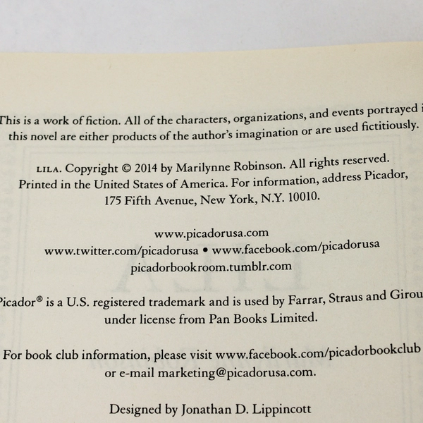 Lila by Marilynne Robinson 2015 Paperback Picador