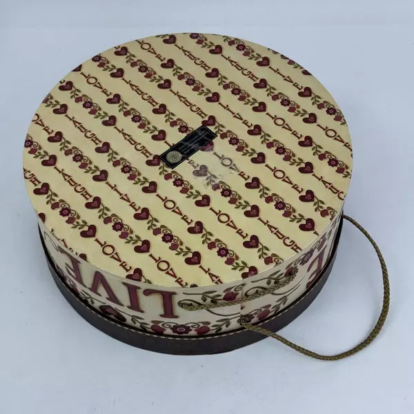 2007 Tri Coastal Design Live Laugh Love Hat Box Or Storage Container 12.25 Inch
