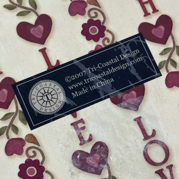 2007 Tri Coastal Design Live Laugh Love Hat Box Or Storage Container 12.25 Inch