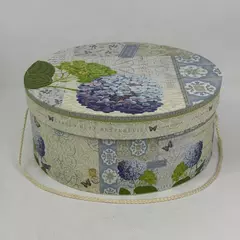 2010 Tri Coastal Design Paula Scaletta Floral Hat Box Storage Container 13 Inch