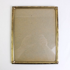 Vintage Picture Frame 8 x 10 Embossed Gold Scrolled Clear Glass Photos Memories