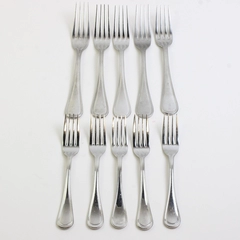 Lot of 10 Corby Hall Teresa Stainless Steel Silverplate Forks 18/10