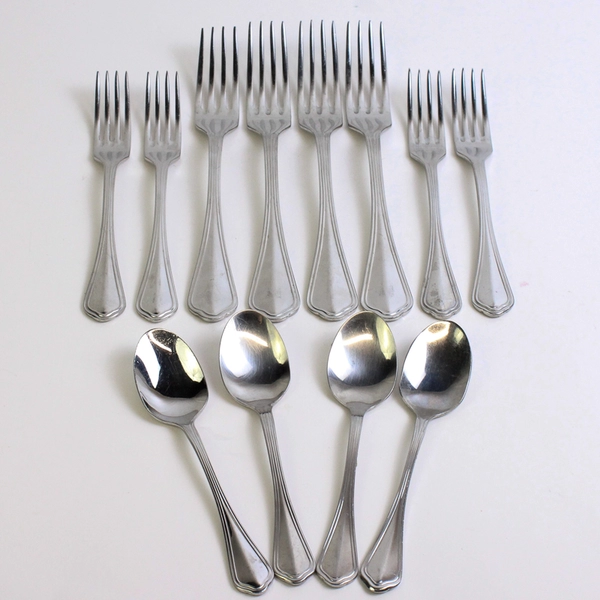 Lot of 12 Corby Hall Portofino 18/10 Flatware Set Stainless Steel