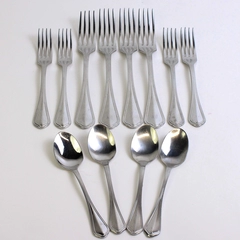 Lot of 12 Corby Hall Portofino 18/10 Flatware Set Stainless Steel