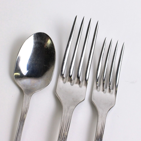 Lot of 12 Corby Hall Portofino 18/10 Flatware Set Stainless Steel