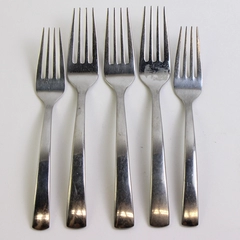 Lot of 5 Forks Corby Hall Metro 18/10 Stainless Steel Flatware Set