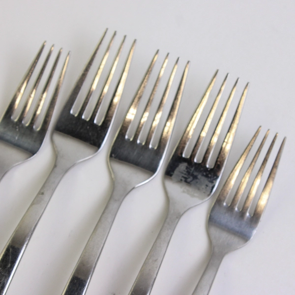 Lot of 5 Forks Corby Hall Metro 18/10 Stainless Steel Flatware Set