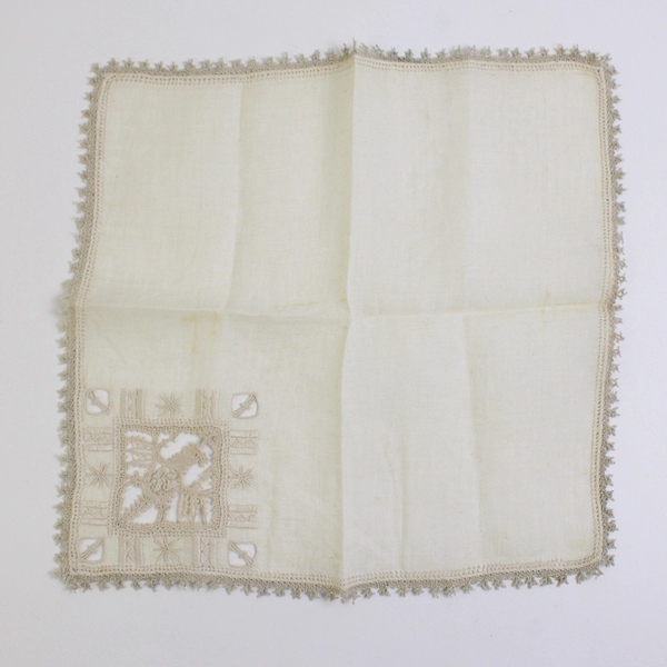 Set of 2 Vintage Cutwork Cocktail Napkins 10" x 10" FLAWED