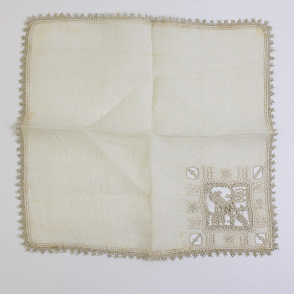 Set of 2 Vintage Cutwork Cocktail Napkins 10" x 10" FLAWED