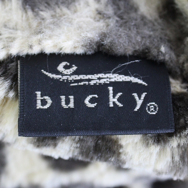 Bucky Blue Fleece U Shaped Travel Neck Pillow Leopard Buckwheat Hull Filling