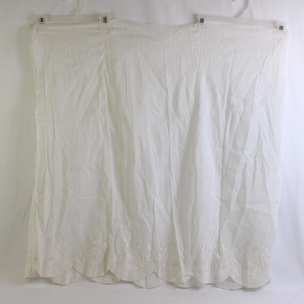 Vintage Floral Embroidered White Costume Petticoat Needs Waistband