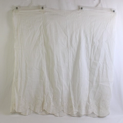 Vintage Floral Embroidered White Costume Petticoat Needs Waistband