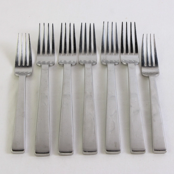 Set of 7 Corby Hall Monaco Mirror Finish Stainless Steel Forks 18/10