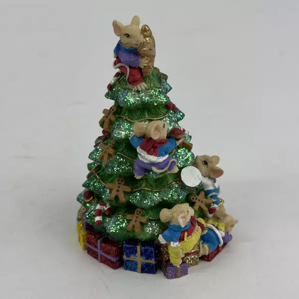 San Francisco Music Box Company Christmas Tree With Mice Ornament Not Working