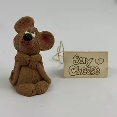 1986 Russ The Critter Factory Say Cheese Mouse Figurine