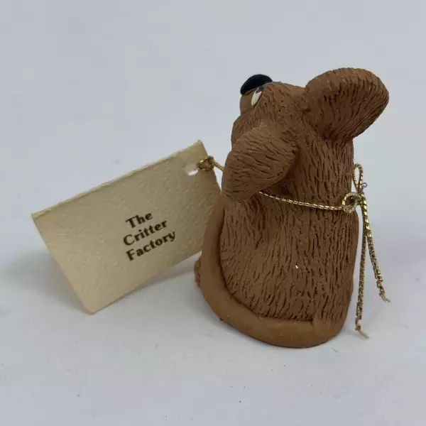 1986 Russ The Critter Factory Say Cheese Mouse Figurine