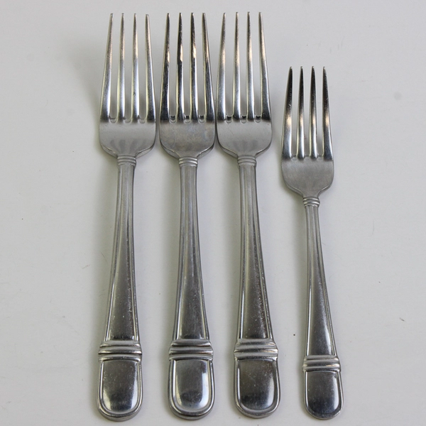Set Of 4 Forks Corby Hall Toledo Stainless Steel 18/10 Mirror Finish