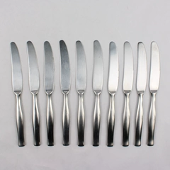 Lot of 10 Solid Knives Sabatier Moderne Flatware Stainless Steel 18/10 Satin