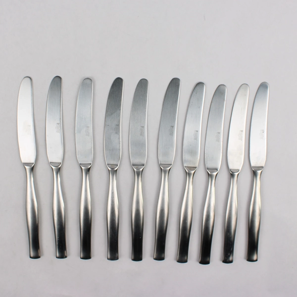 Lot of 10 Solid Knives Sabatier Moderne Flatware Stainless Steel 18/10 Satin