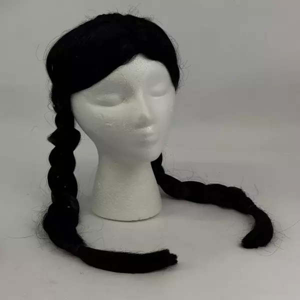 Kangaroo Braided Black Wig With Hair Net On Size Fits Most Costume