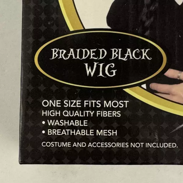 Kangaroo Braided Black Wig With Hair Net On Size Fits Most Costume