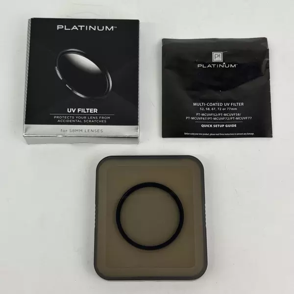 Platinum 58mm Lens Filter UV Filter Multi-Coated MC Thin Profile for Wide Angle