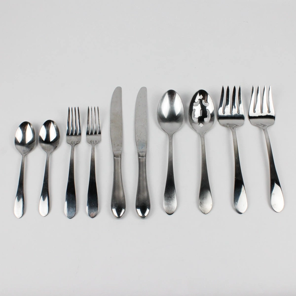 10 Pcs Set International SIlver Berkeley Stainless Steel 18/10 Glossy Finish