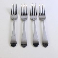 Lot of 4 International SIlver Berkeley Forks Stainless Steel 18/10 Glossy Finish
