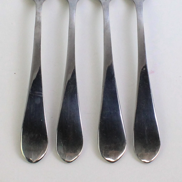 Lot of 4 International SIlver Berkeley Forks Stainless Steel 18/10 Glossy Finish