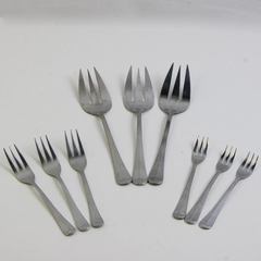 Lot of 9 Washington Forge Spirit of America Fork Set Stainless Steel