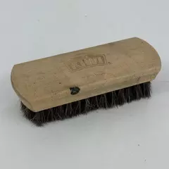 Vintage KIWI Branded 100% Horsehair Dress Shoe 2 Shine Brush 6.5" Shoe Polishing