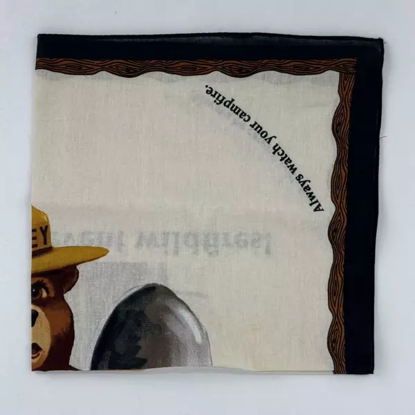 Smokey The Bear Bandana Scarf Handkerchief Only You Can Prevent Wildfires