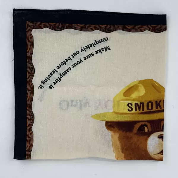 Smokey The Bear Bandana Scarf Handkerchief Only You Can Prevent Wildfires