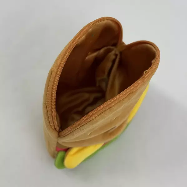 Squishmallow Squishmallows Plush Carl The Cheeseburger Top Zip Pouch Bag 8"