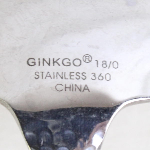 Lot Of 2 Ginkgo Lafayette (Stainless) Flatware Solid Gravy Ladles 7.25" Long