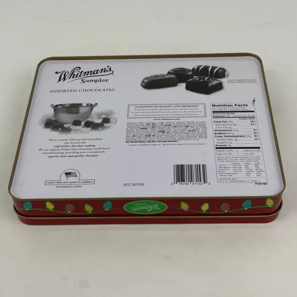 Snoopy Peanuts Christmas Whitman's Tin the Peanuts Gang Lights New Red