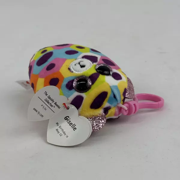 TY Giselle Leopard Squishy Beanie w/ Tags Mini Plush 2022 Bag Key Clip