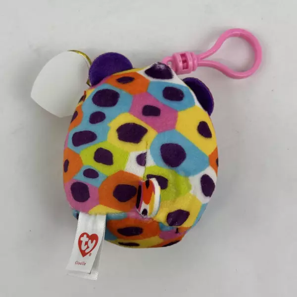 TY Giselle Leopard Squishy Beanie w/ Tags Mini Plush 2022 Bag Key Clip