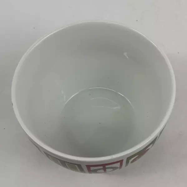 Crate & Barrel Julie Rothman 6" Holiday Serving Bowl Christmas Yule Town Doors