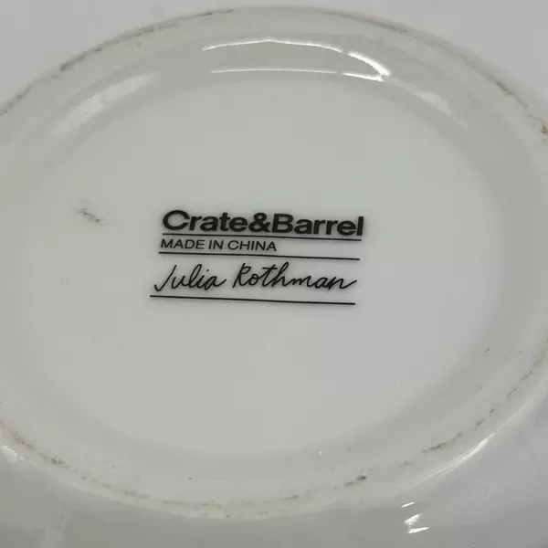 Crate & Barrel Julie Rothman 6" Holiday Serving Bowl Christmas Yule Town Doors