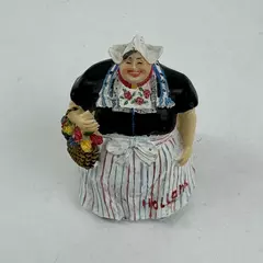 Holland Dutch Full Figured Woman Souvenir Ceramic Magnet