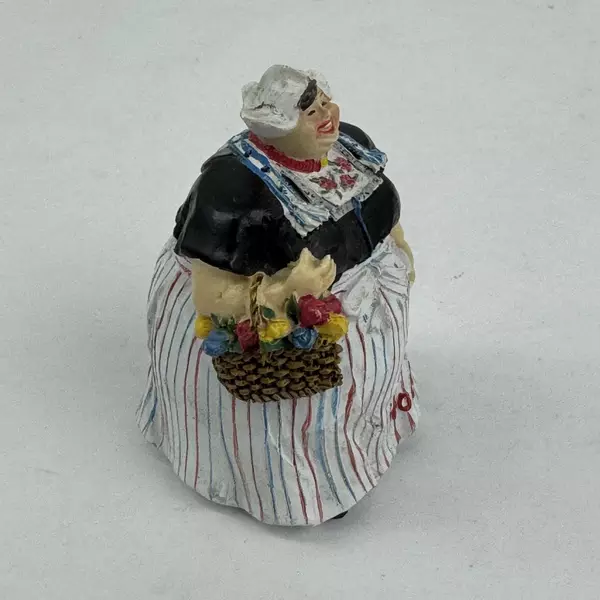 Holland Dutch Full Figured Woman Souvenir Ceramic Magnet
