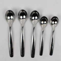 Lot 5 Ginkgo Charlie (Stainless) Flatware 3 Oval Soup Spoons & 2 Teaspoons
