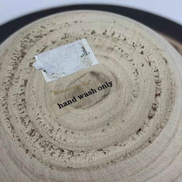 Bloomingville White Speckled Stoneware Pedestal Serving Tray With Wood Base