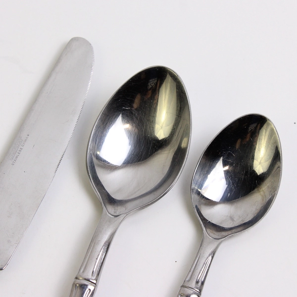 Lot Of 5 Cambridge Silver Bali (Stainless) Flatware 3 Dinner Knives 2 Spoons