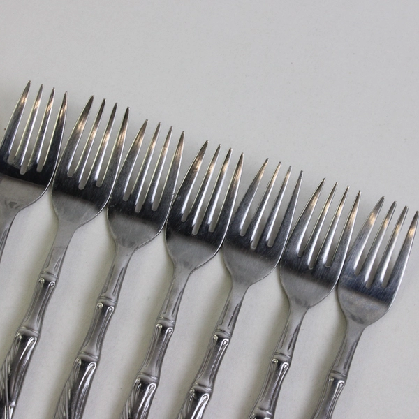 Lot Of 7 Cambridge Silver Bali (Stainless) Flatware Individual Salad Forks