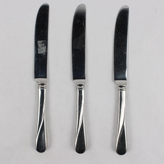 Lot Of 3 Boda Nova Line (Stainless) Flatware Dinner Knives 9" Long