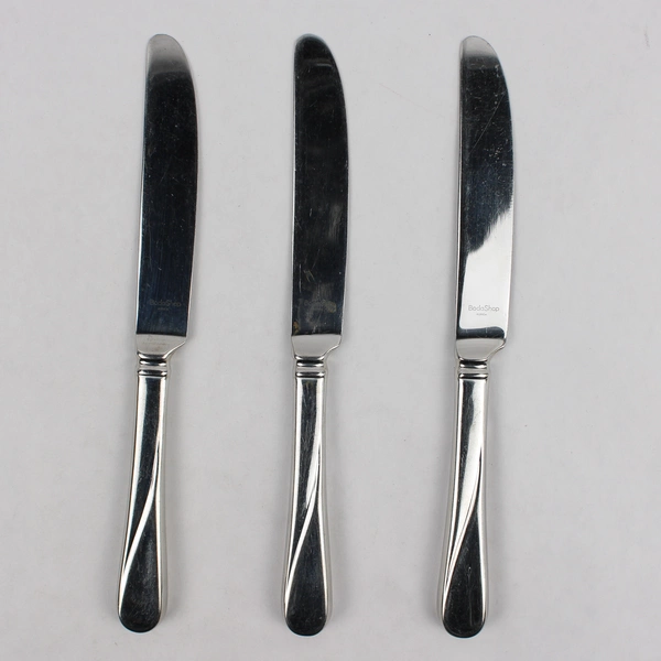 Lot Of 3 Boda Nova Line (Stainless) Flatware Dinner Knives 9" Long